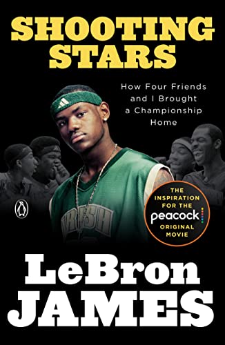 Book cover featuring LeBron James and teammates, titled "Shooting Stars.