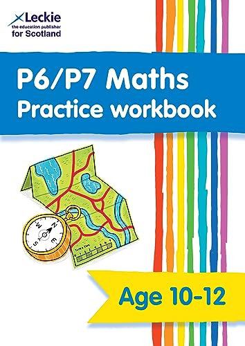 P6/P7 Maths practice workbook cover with map, compass, and age range.