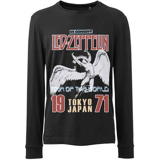 Long-sleeved black t-shirt featuring a Japanese-style illustration of Icarus.