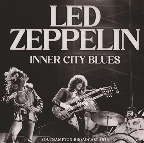 Led Zeppelin “Inner City Blues” CD cover with band members performing.
