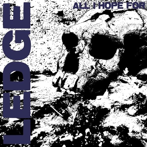Vinyl record cover with a skull and bold blue text reading "EDGE" and "ALL I HOPE FOR".