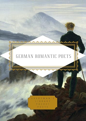 Book cover: “German Romantic Poets” with a man overlooking misty mountains.