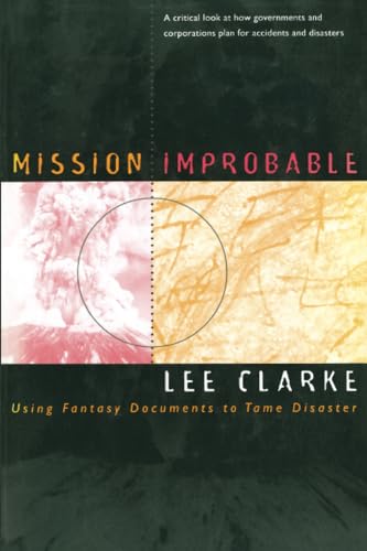Book cover: "Mission Improbable" with volcanic eruption and abstract textures.