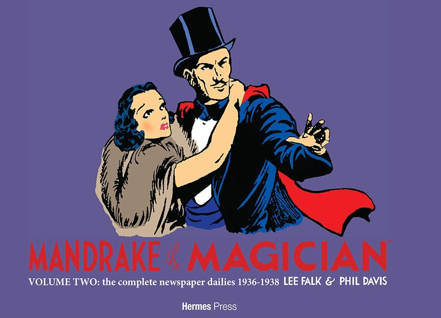 Mandrake the Magician book cover featuring a man and woman in vintage style.