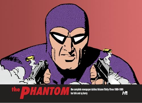 The Phantom comic book cover, hero with guns, 1988-1989 edition.