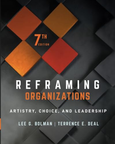 Book cover with geometric shapes and text: "Reframing Organizations: Artistry.