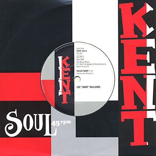 A vinyl record sleeve with a 45 rpm record, featuring a geometric design.
