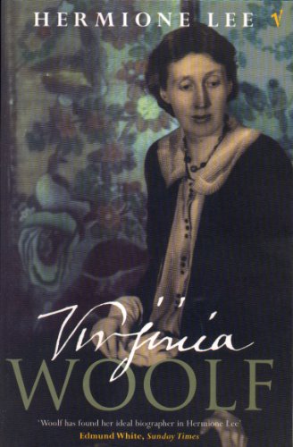 Book cover featuring a portrait of Virginia Woolf against a floral patterned background.