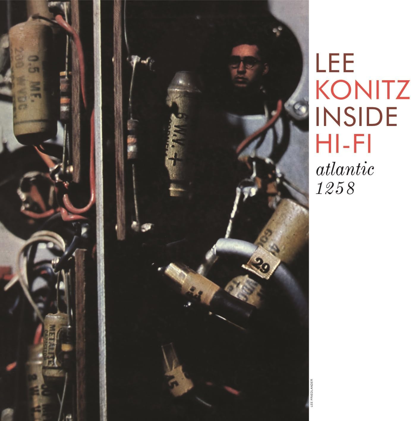 Lee Konitz album cover: vintage electronics and a portrait in sepia.