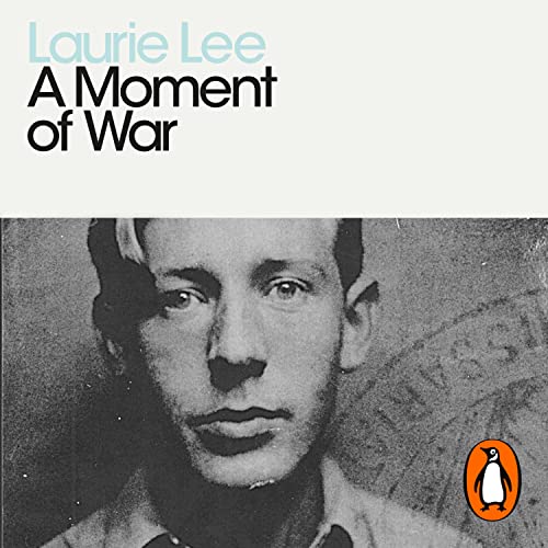 Book cover featuring a black and white portrait of Laurie Lee with title text.
