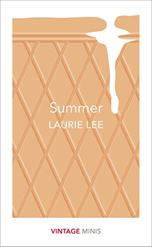 Book cover: waffle pattern background, melting ice cream, title "Summer" by Laurie Lee.