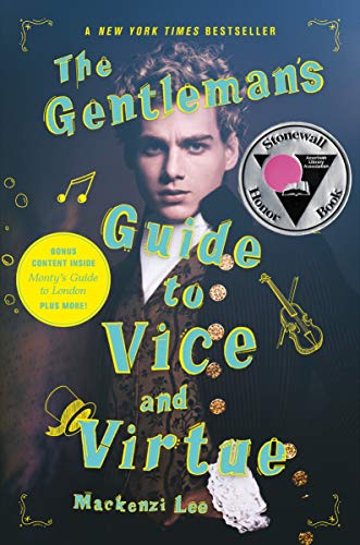 Book cover featuring a young man in historical attire with gold text and graphics.