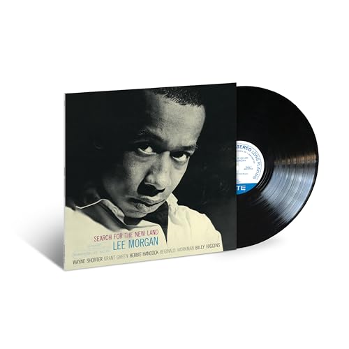 Lee Morgan Search for the New Land vinyl record album cover and black disc.