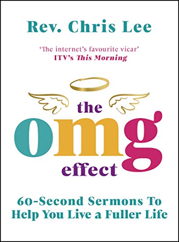 Book cover with "OMG Effect" title, angel wings, and halo imagery.