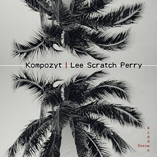 Black and white album cover featuring palm trees and text: "Lee Scratch Perry.