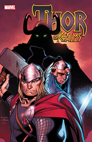 Comic book cover featuring Thor and a shadowy figure with horns.