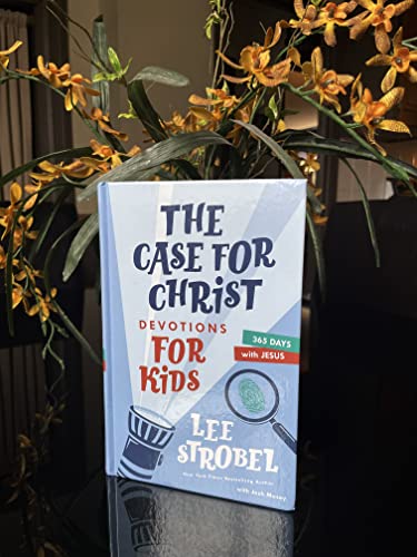 Book cover: "The Case for Christ Devotions for Kids" with flowers.