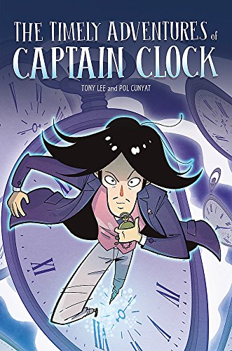 Cartoon man with a pocket watch falling through a large clock face.