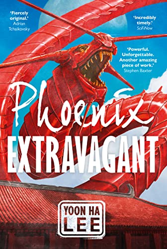Book cover: red dragon with open mouth, title “Phoenix Extravagant.”