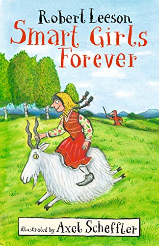 Book cover: girl riding a goat in a green field.