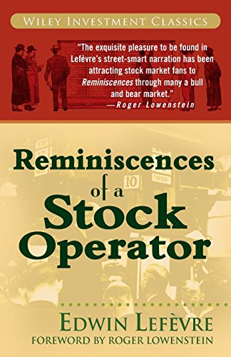 Book cover for Reminiscences of a Stock Operator by Edwin Lefèvre with vintage imagery.