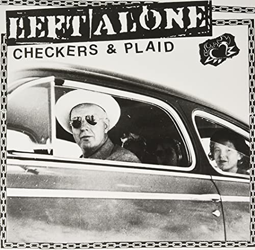Black and white album cover featuring a man in a car and hat.