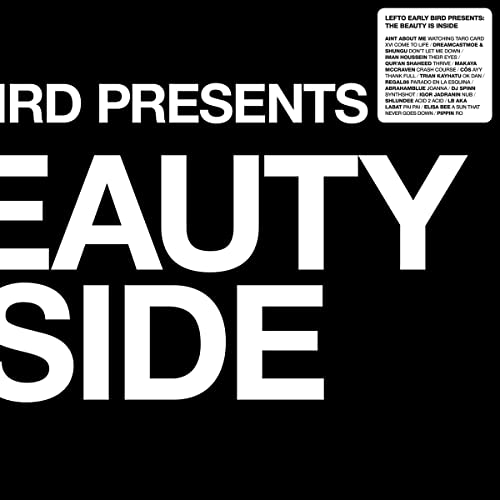 Black vinyl record cover with bold white text: "Lefto - The Beauty Is Inside".