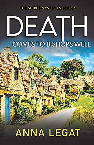 Book cover featuring a quaint village street under a blue sky.