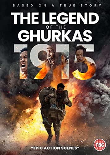 DVD cover for "The Legend of the Gurkhas" featuring soldiers in combat.