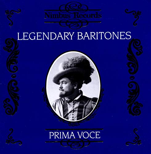 CD cover for "Legendary Baritones" featuring a portrait of a man in a hat.