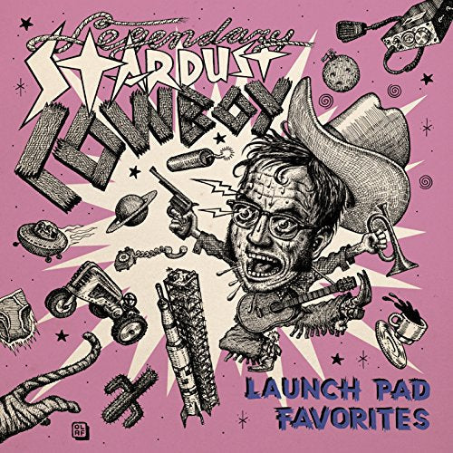 Album cover for Legendary Stardust Cowboy, illustrated with cowboy and space imagery.
