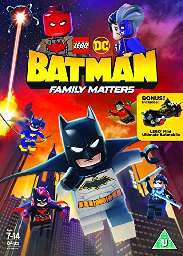 Lego Batman Family Matters DVD cover featuring Batman and other characters.