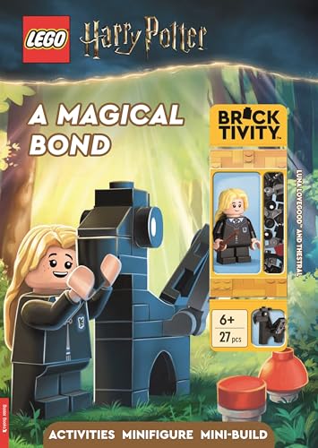 LEGO Harry Potter activity book cover featuring a Luna Lovegood minifigure and Thestral build.