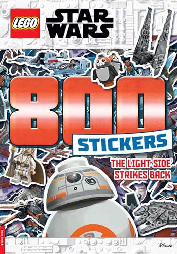 LEGO Star Wars sticker book cover featuring BB-8, ships, and characters.
