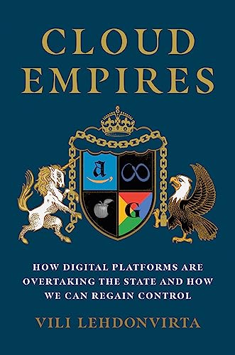 Book cover: "Cloud Empires" with a crest featuring a unicorn, eagle, and logos.