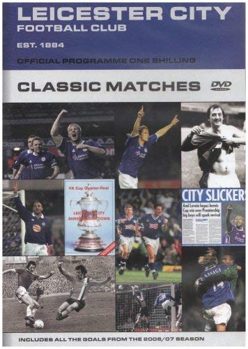 Leicester City Classic Matches DVD cover with football action photos.