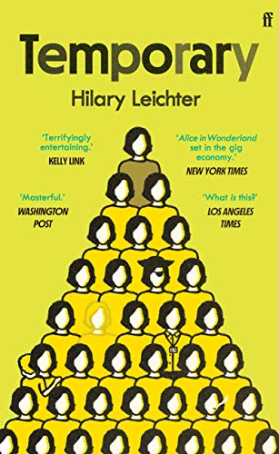 Book cover with a yellow background showing a pyramid of identical faceless figures.