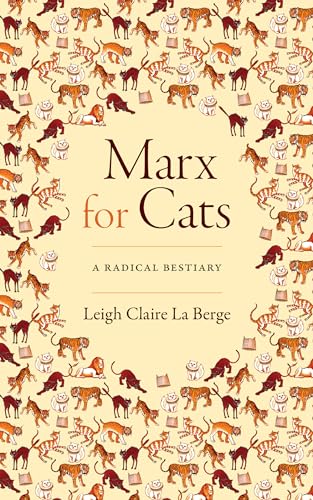 Book cover with title Marx for Cats surrounded by a pattern of illustrated cats.