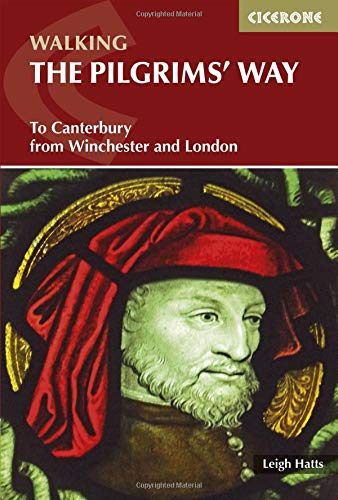 Book cover for The Pilgrims' Way featuring a stained glass portrait of a man.