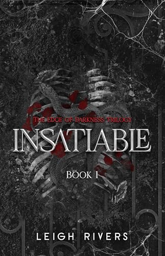 Book cover: dark, textured background with a snake and red roses.