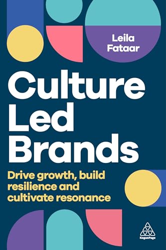 Book cover: "Culture Led Brands" with abstract shapes and white text.