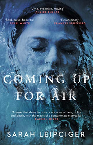 Book cover: woman’s face emerging from blue, watery depths.