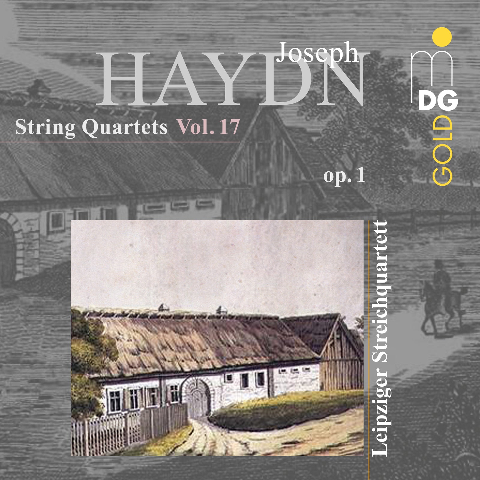 CD cover for Haydn String Quartets Vol. 17, featuring a building.