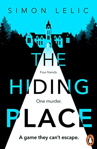 Book cover for "The Hiding Place" featuring a dark house and trees.