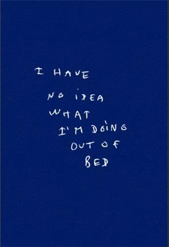 White handwritten text on a solid dark blue background reading I have no idea.