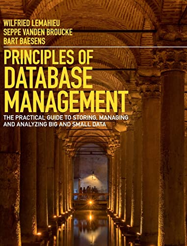 Book cover: "Principles of Database Management" with a columned hallway image.