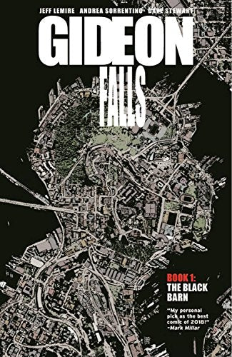 Comic book cover: “Gideon Falls” with a detailed, map-like illustration.