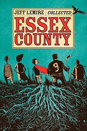 Cover of "The Complete Essex County" graphic novel with figures and roots.