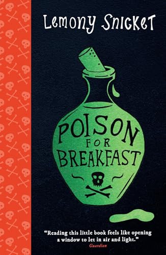 Book cover: "Poison for Breakfast" by Lemony Snicket, featuring a poison bottle.