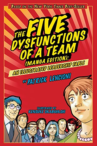 Book cover: “The Five Dysfunctions of a Team” manga edition with illustrated characters.